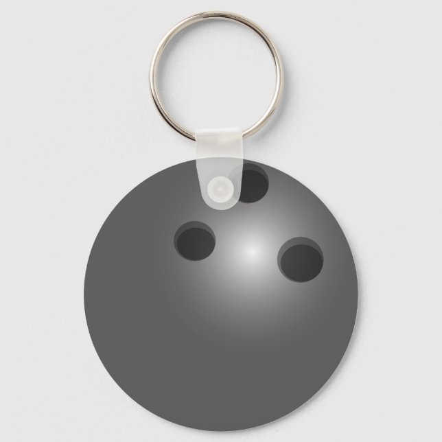 Bowling Ball Button Keychain (Front)