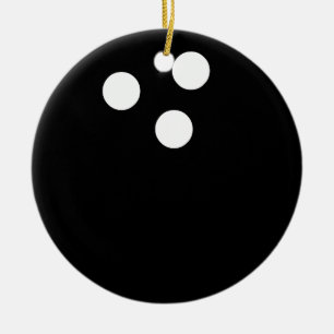 bowling ball ceramic ornament