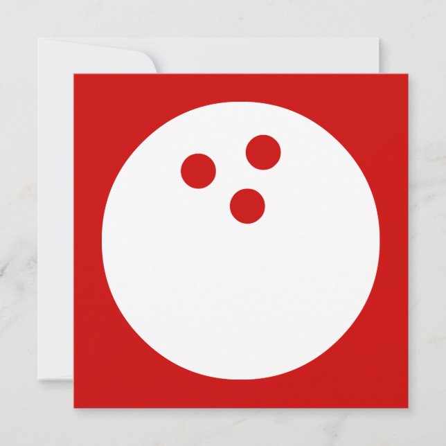 bowling ball : colour customizable invitation (Front)