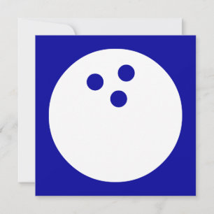 bowling ball : colour customizable invitation