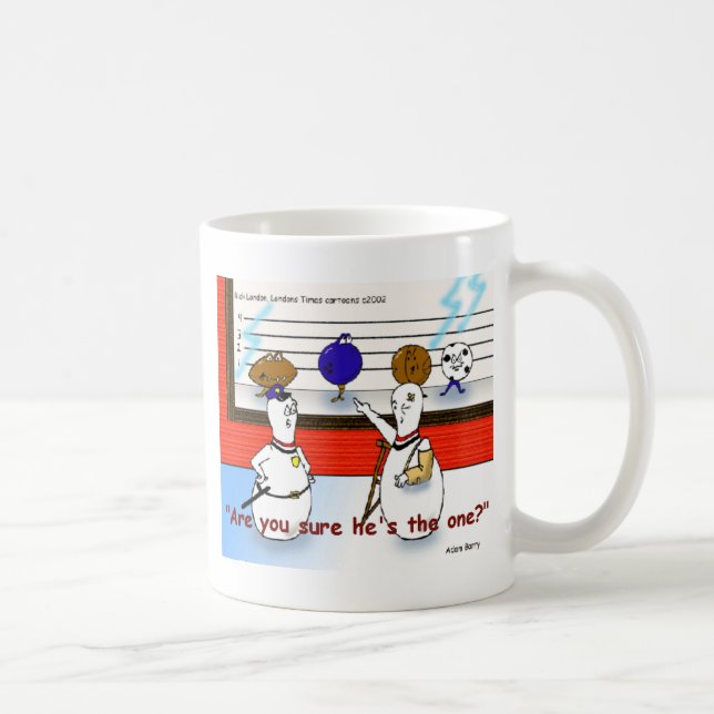 Bowling Ball Crimes Funny Gifts & Collectibles Coffee Mug (Right)