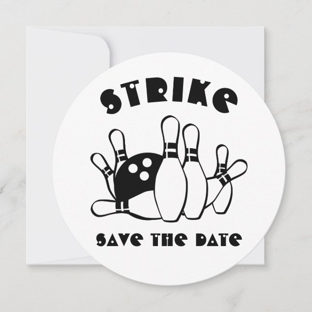 Bowling Ball Custom Save The Date (Front)