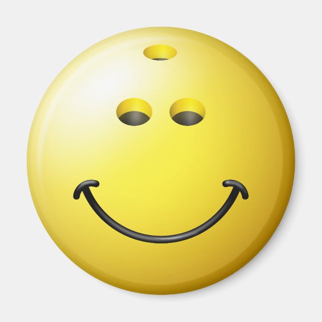Bowling Ball Face Magnet (Front)