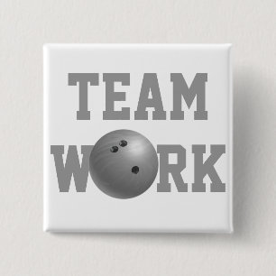 Bowling Ball Grey 2 Inch Square Button