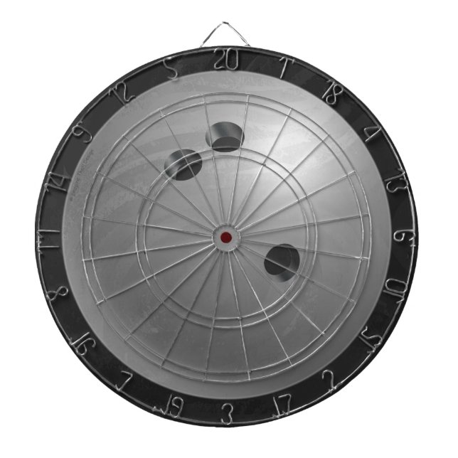 Bowling Ball Grey Dartboard (Front)