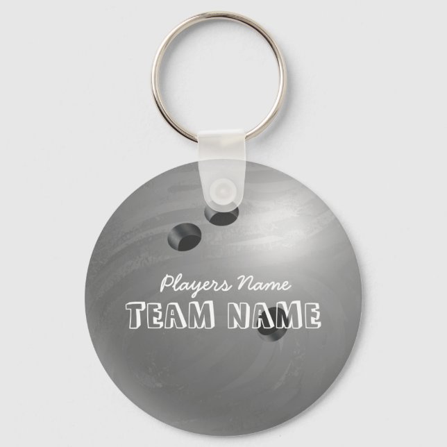 Bowling Ball Grey Keychain (Front)