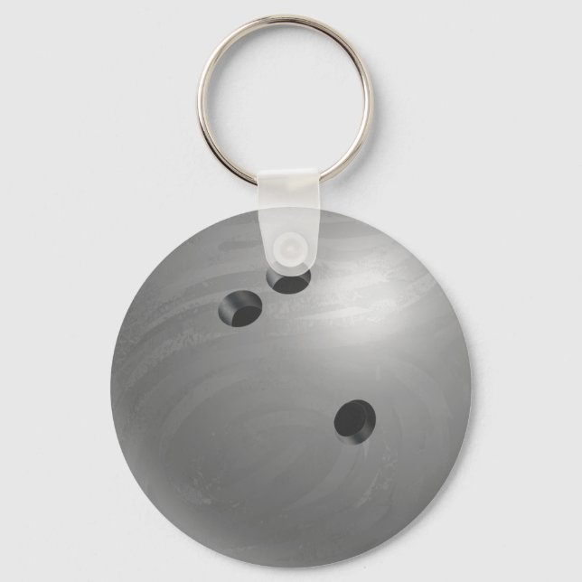 Bowling Ball Grey Keychain (Front)