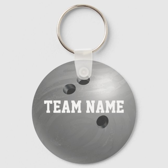Bowling Ball Grey Keychain (Front)
