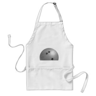 Bowling Ball Grey Standard Apron