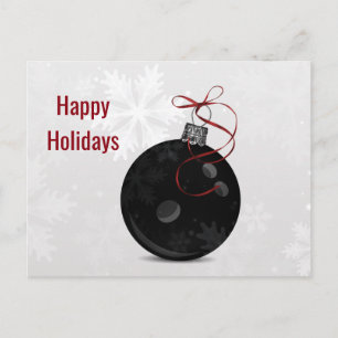 bowling ball Holiday greeting Postcard