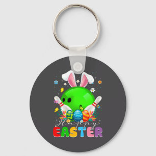 Bowling Ball Ns Bunny Ears Easter Day Boys Kid  Keychain