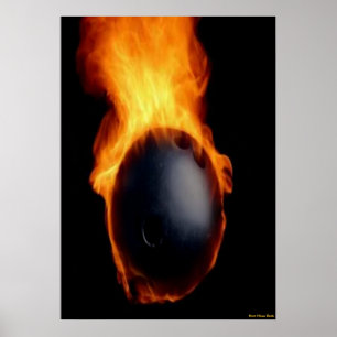 Bowling Ball On Fire Print