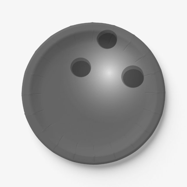 Bowling Ball Paper Plate (Front)