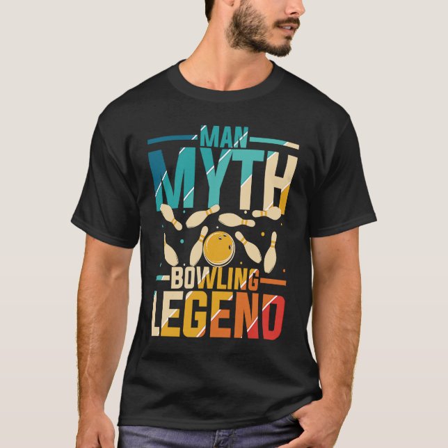 Bowling Ball Pin Bowler Strike Bowling Fanatic Bow T-Shirt (Front)