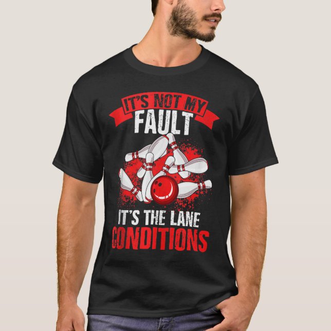 Bowling Ball Pin Bowler Strike Bowling Fanatic Bow T-Shirt (Front)