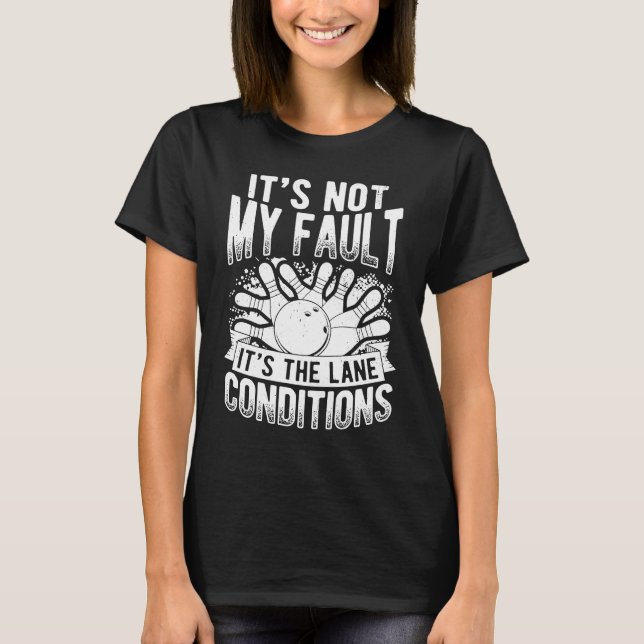 Bowling Ball Pin Bowler Strike Bowling Fanatic Bow T-Shirt (Front)
