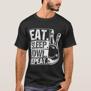 Bowling Ball Pin Bowler Strike Bowling Fanatic Bow T-Shirt