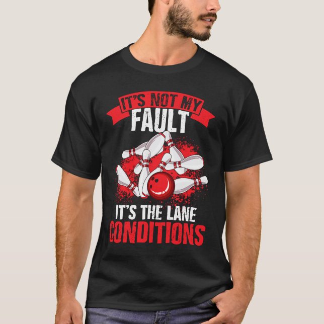 Bowling Ball Pin Bowler Strike Bowling Fanatic Bow T-Shirt (Front)