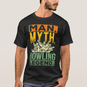 Bowling Ball Pin Bowler Strike Team Bowling Alley  T-Shirt