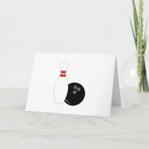 Bowling Ball & Pin Card