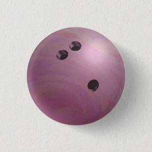 Bowling Ball Pink 1 Inch Round Button
