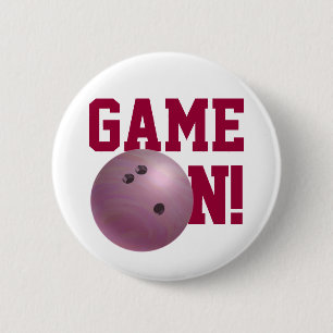 Bowling Ball Pink 2 Inch Round Button