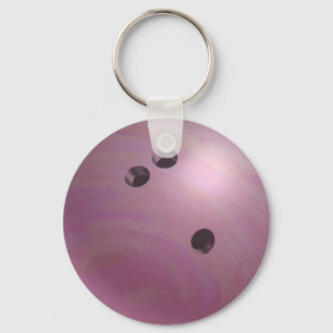 Bowling Ball Pink Keychain