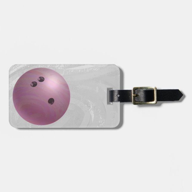 Bowling Ball Pink Luggage Tag (Front Horizontal)