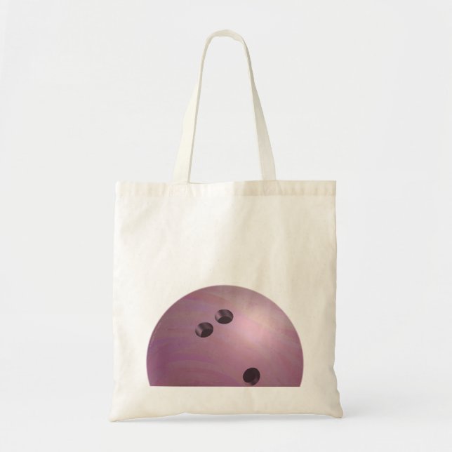 Bowling Ball Pink Tote Bag (Front)