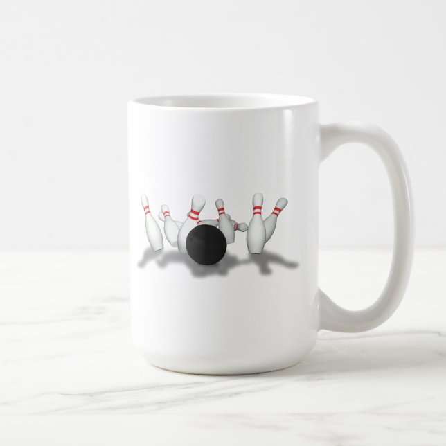 Bowling Ball & Pins: 3D Model: Coffee Mug (Right)