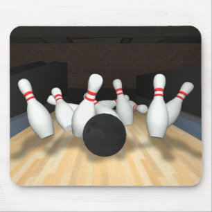 Bowling Ball & Pins: 3D Model: Mouse Pad