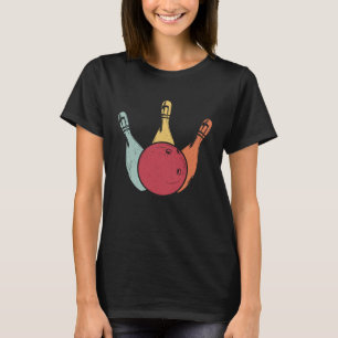 Bowling Ball Pins Bowler Strike Bowling Legend Bow T-Shirt