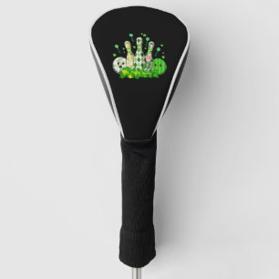 Bowling Ball Shamrock Leprechaun St Patricks Day Golf Head Cover