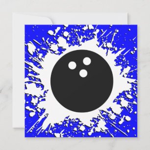 bowling ball splatz invitation