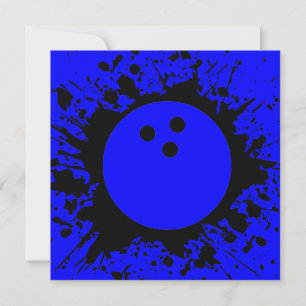 bowling ball splatz invitation