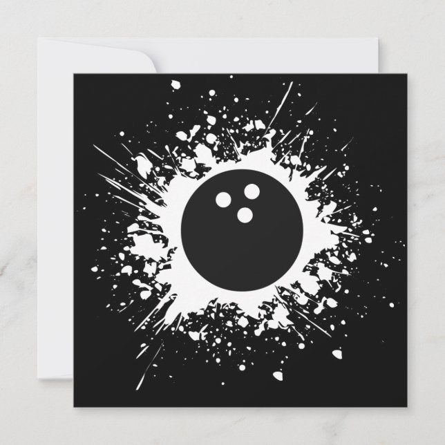 bowling ball splatz invitation (Front)