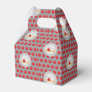 Bowling Ball Striking Skittles with Ball Pattern Favor Box