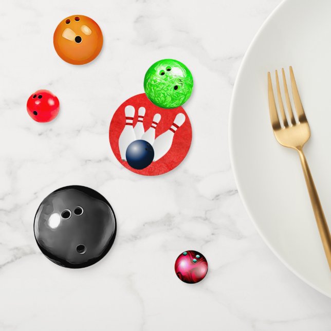 Bowling Ball Themed Birthday Party Confetti (Group)
