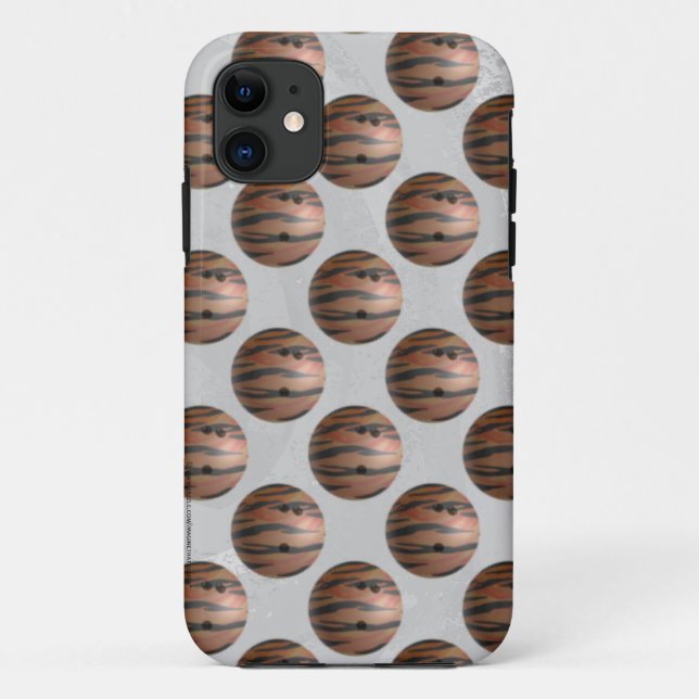 Bowling Ball Tiger Orange Case-Mate iPhone Case (Back)
