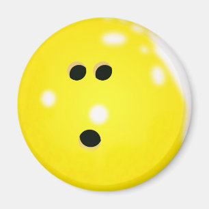 Bowling Ball (Yellow) Magnet