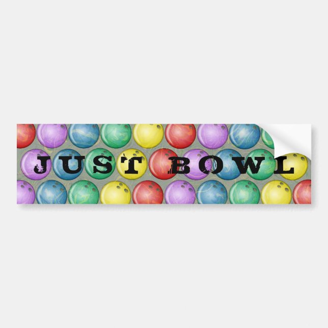 BOWLING BALLS BUMPER STICKER (Front)