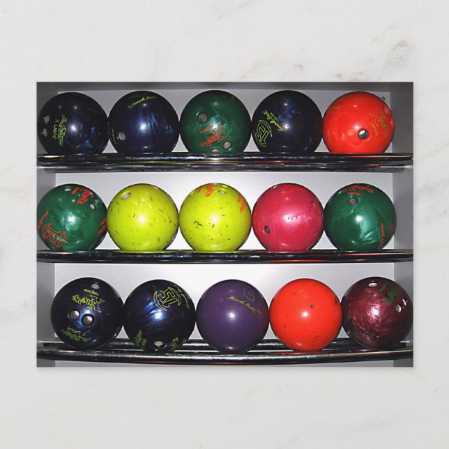 Bowling Balls Postcard (Front)
