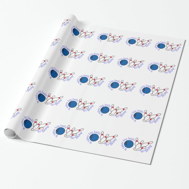 Bowling Big Balls Wrapping Paper (Unrolled)