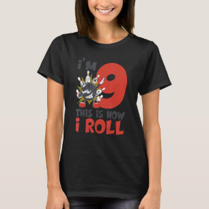 Bowling Birthday 9 Years Old Bowler 9th Birthday K T-Shirt