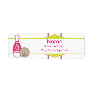 Bowling Birthday Address Label
