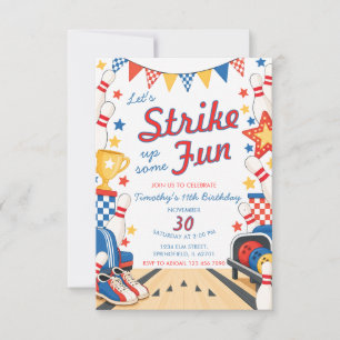Bowling Birthday Party Invitation