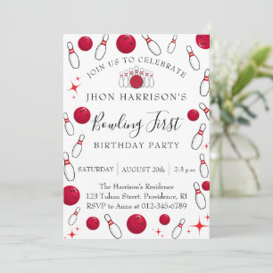 Bowling Birthday Party Invitation