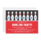 Bowling birthday party invitation with pins
