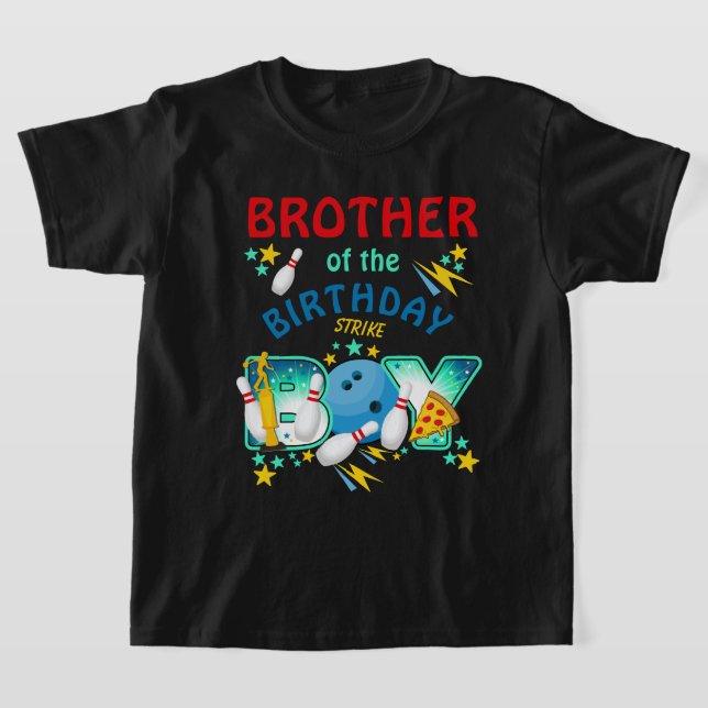 Bowling Birthday Shirt Brother of the Birthday Boy (Laydown)