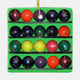 Bowling Blitz Ceramic Ornament
